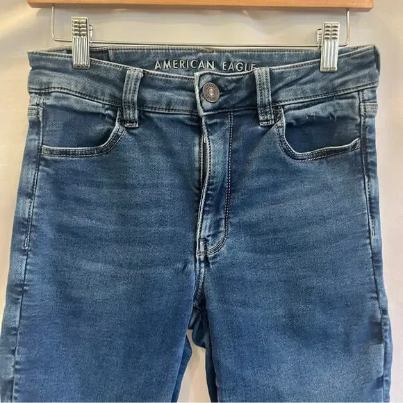 American Eagle Hi Rise Jegging Next Level Stretch Denim Jeans Womens Size 8 - Picture 2 of 12